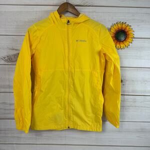 Columbia Switchback II Yellow Hooded Rain Windbreaker Jacket XL 18/20
